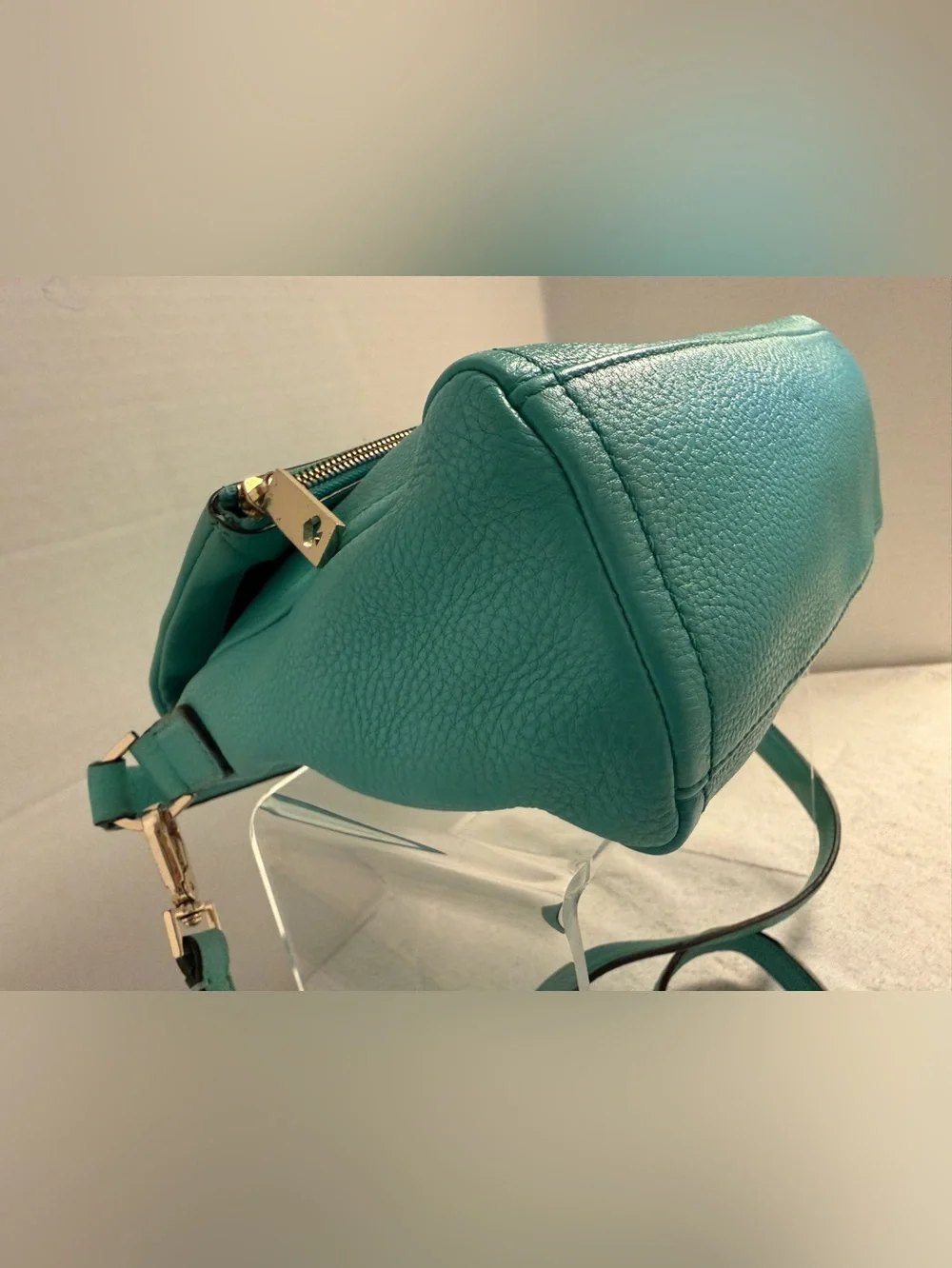 Kate Spade Highland Place Mini Maria Teal Leather Crossbody Bag